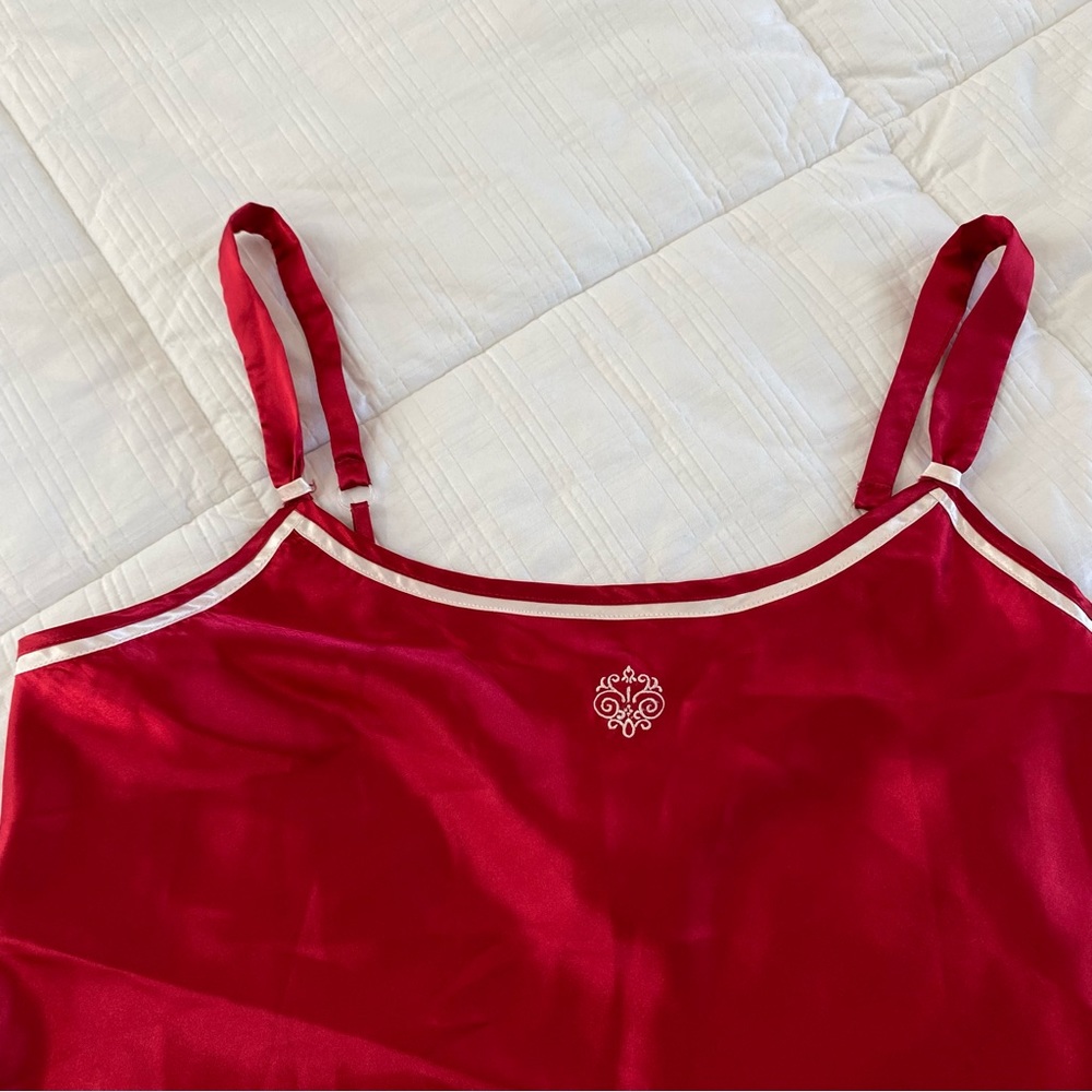 Vintage 80s Red Slip Dress Nightgown Size XL EXCELLENT CONDITION - Picture 2 of 7